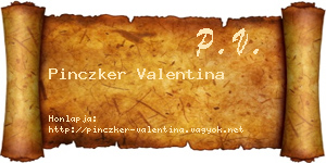 Pinczker Valentina névjegykártya