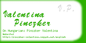 valentina pinczker business card